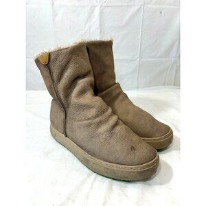 Santorisan Meraki Jockey Tan Leather Shearling Style Boots Women's Size 6-6.5US